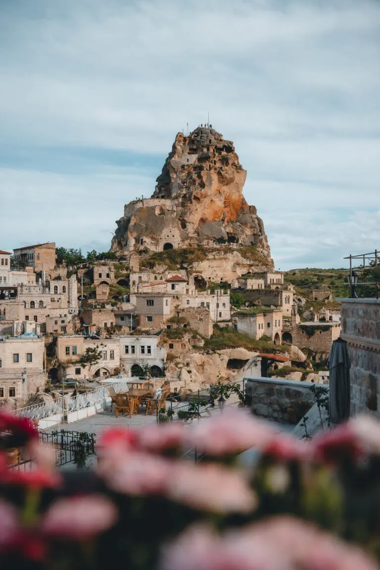 Chateau in the rock at Ortahisar in Cappadocia on the Cappadocia trail